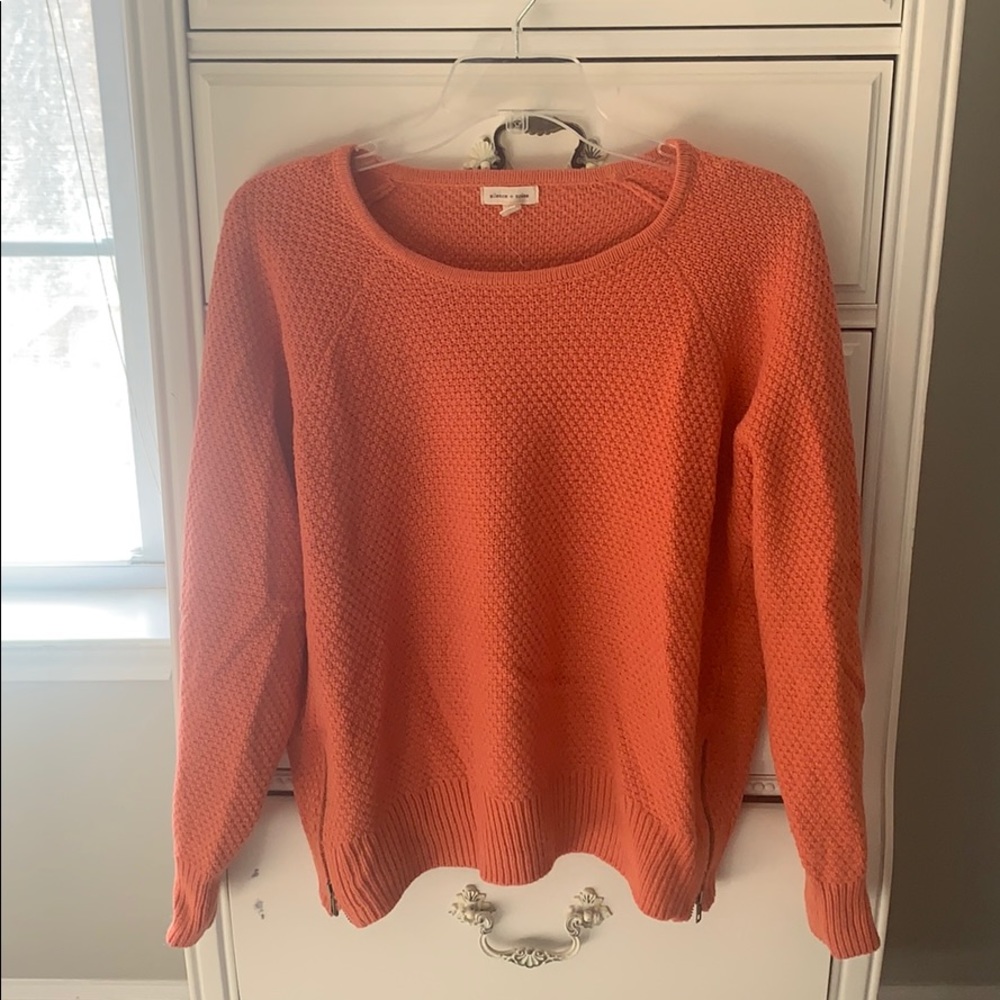 Oversized coral sweater